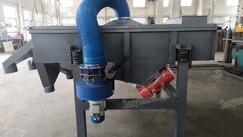 linear vibrator screen with fan dust removal for coffee beans