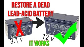 Restore a 12v dead leadacid battery, YES IT WORKS