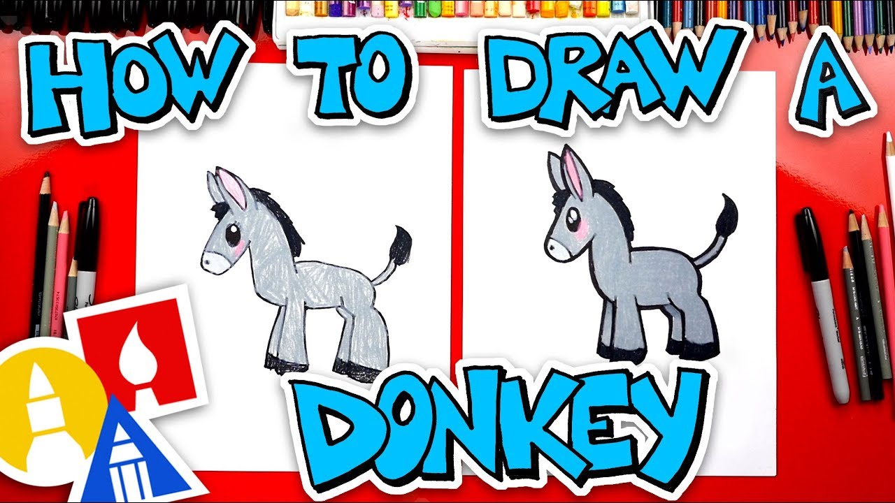 How To Draw A Donkey Nativity Youtube