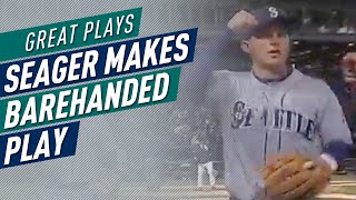 Seager Makes Barehanded Play