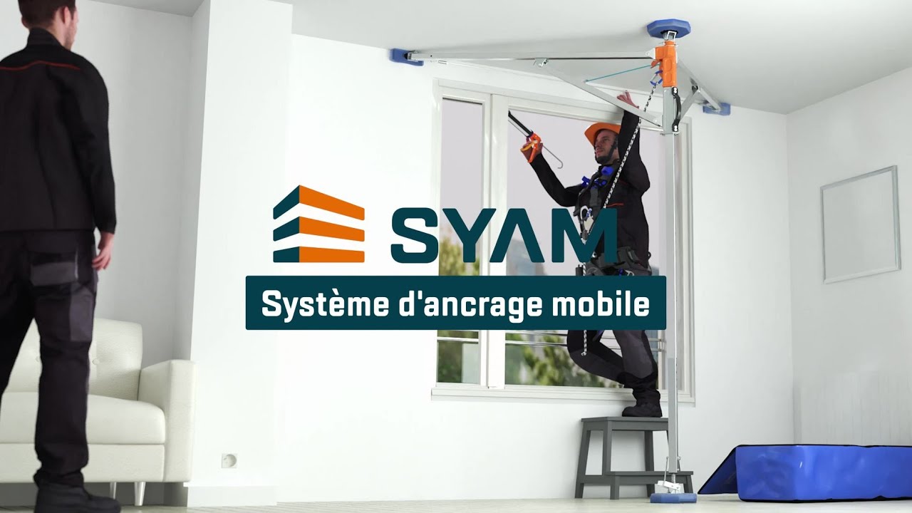 Eviter les chutes de hauteur en moins de 2 min. : le système d'ancrage mobile SYAM est la solution.