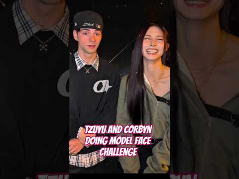 TZUYU AND CORBYN DOING MODEL FACE CHALLENGE Tzuyu Tzuyutwice Tzuyusolo Corbyn Corbynbesson 
