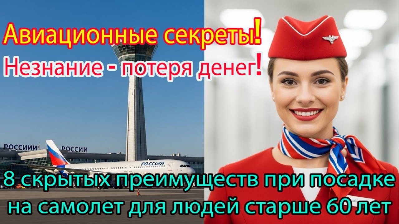 Не упустите! После 60 лет есть 8 авиапривилегий, о которых не говорят авиакомпании.