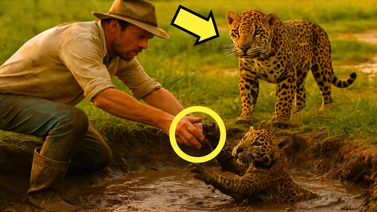 FERMIER RISCĂ TOTUL PENTRU A SALVA UN PUI DE JAGUAR… IAR MAMA FACE CEVA DE NECREZUT