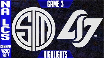TSM vs CLG Highlights Game 3 | NA LCS Week 2 Day 3 Summer 2017 | Team Solomid vs CLG G3