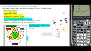 Constructing a Venn diagram with 3 sets to solve a world problem