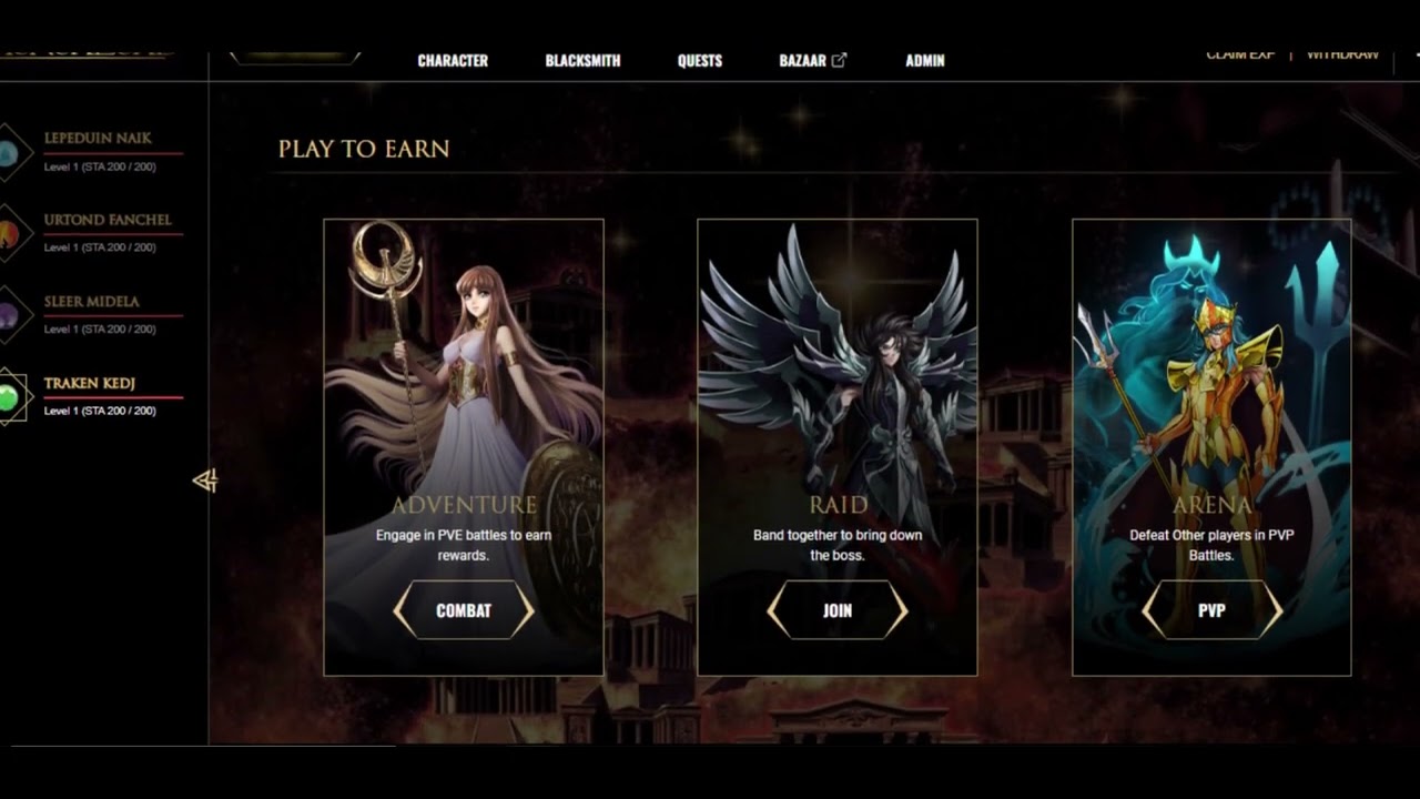 Honor Lord Nft Teaser Game P2Earn on BSC