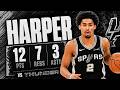 Dylan Harper 12 pts 7 rebs 3 asts vs Thunder 2026 PO G7
