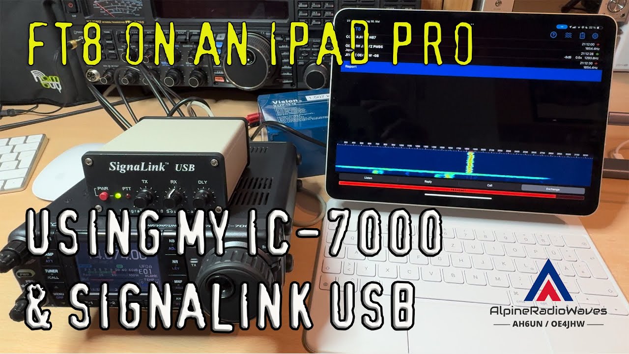 FT8 with my iPad Pro using the IC7000 and a SignaLink USB