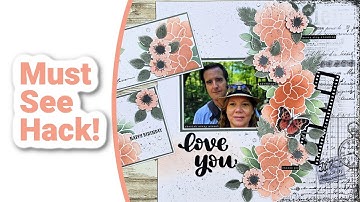 Must See Hack For Easy Stencilling | CTMH Many Wishes | A2 Card | Slimline Card | Single Layout