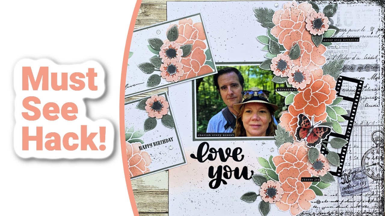 Must See Hack For Easy Stencilling | CTMH Many Wishes | A2 Card | Slimline Card | Single Layout