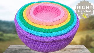 Simple Stacking Crochet Basket Pattern Anyone Can Make!