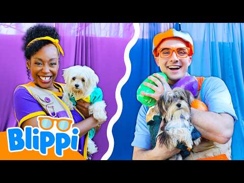 Blippi vs. Meekah's Puppy Dress-Up Competition! 🐶😍🦖