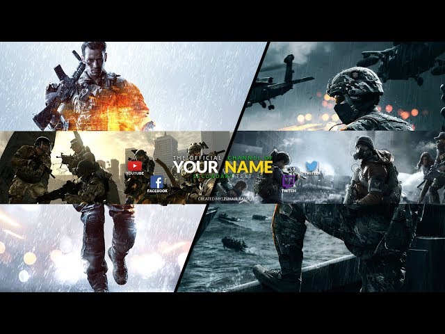 FREE Gaming Banner Template For  Channel #6 Photoshop I DOWNLOAD  (2020) 