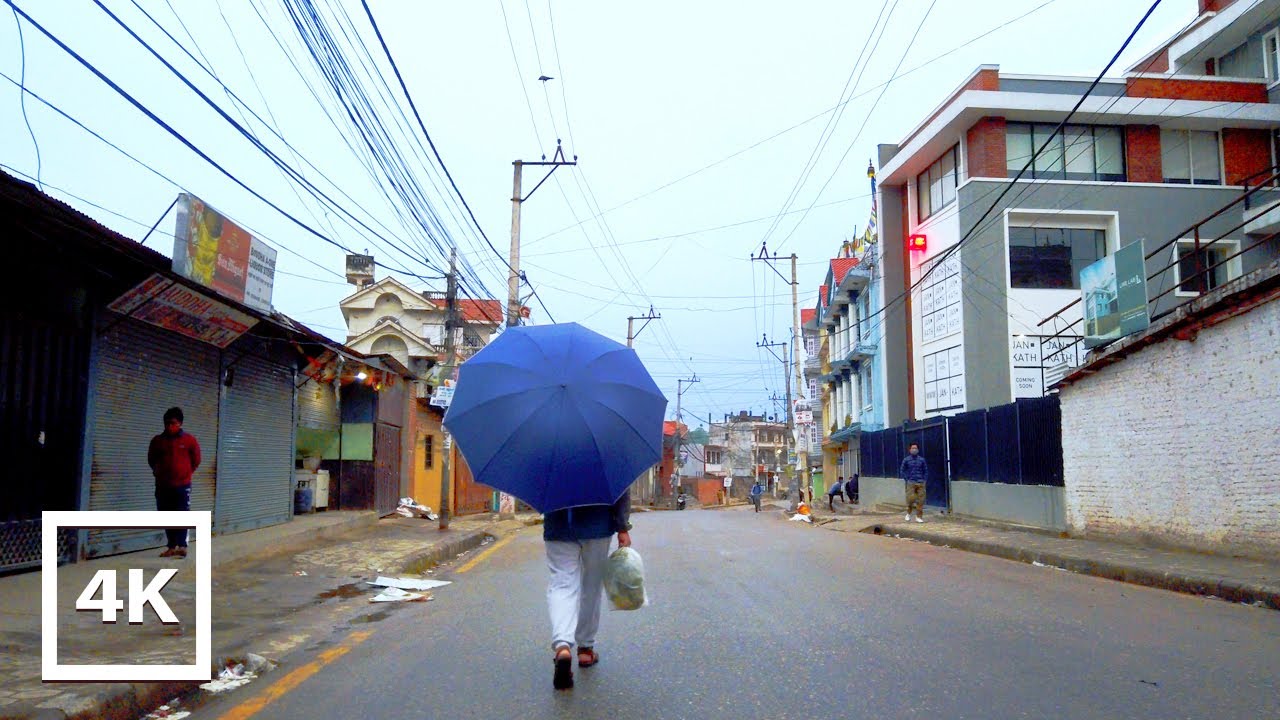 ASMR - Lockdown in Kathmandu 2021 - 3D Audio | Walking in Kathmandu City | 4K
