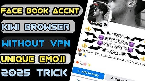 How To Make 😈 Emoji Name long Symol without Vpn Kiwi Browser Method Fb| Trending 2025|Full working ✅