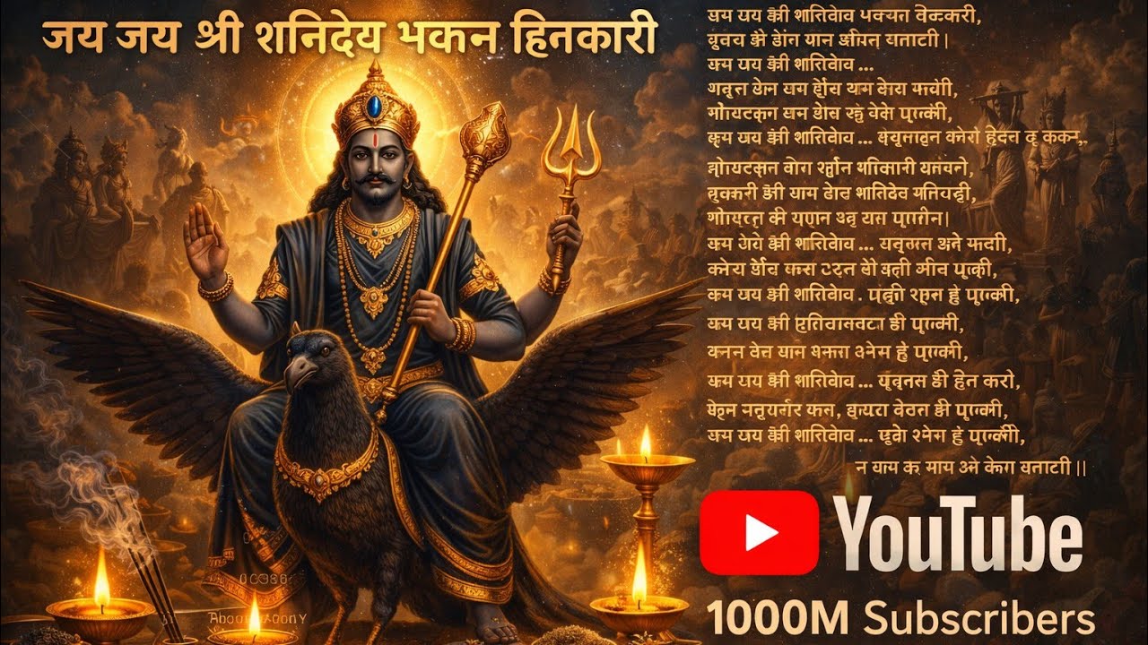 शनिदेव की यह आरती सुनने से दूर होंगे सभी कष्ट | Shani Dev Ki Aarti with Lyrics | ​श्री शनिदेव आरती 