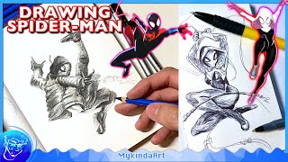 How To Draw Spiderman | Drawing Miles Morales - Superhero Drawing