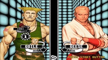 Capcom Vs SNK 1 - Guile/Iori Playthrough