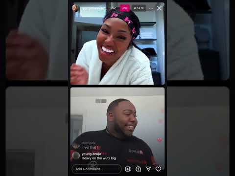 Saucy Santana & Yung Miami (caresha) acting a fool on live (very funny)