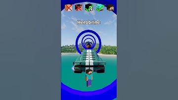 NOOB vs GIRL vs PRO vs HACKER vs HEROBRINE Car Jump Challenge! 😂 🚗