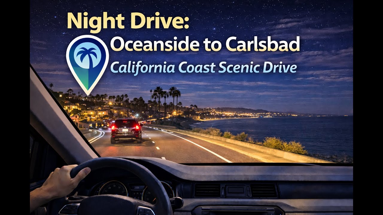 Night Drive: Oceanside to Carlsbad | California Coast Scenic Drive | 4K POV | Jan 18, 2026
