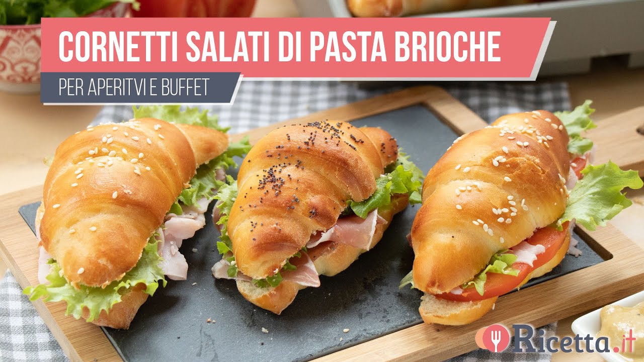 CORNETTI SALATI DI PASTA BRIOCHE (BRIOCHES SALATE) - Ricetta.it
