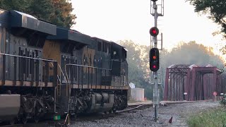 [CSXT]771 ES44AH & 3066 [ES44AH]Pulls A Cut Of Cars out of Milan Yard W/A Slow Approach Signal