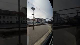 Departure from Olten railway station to Bern in Switzerland