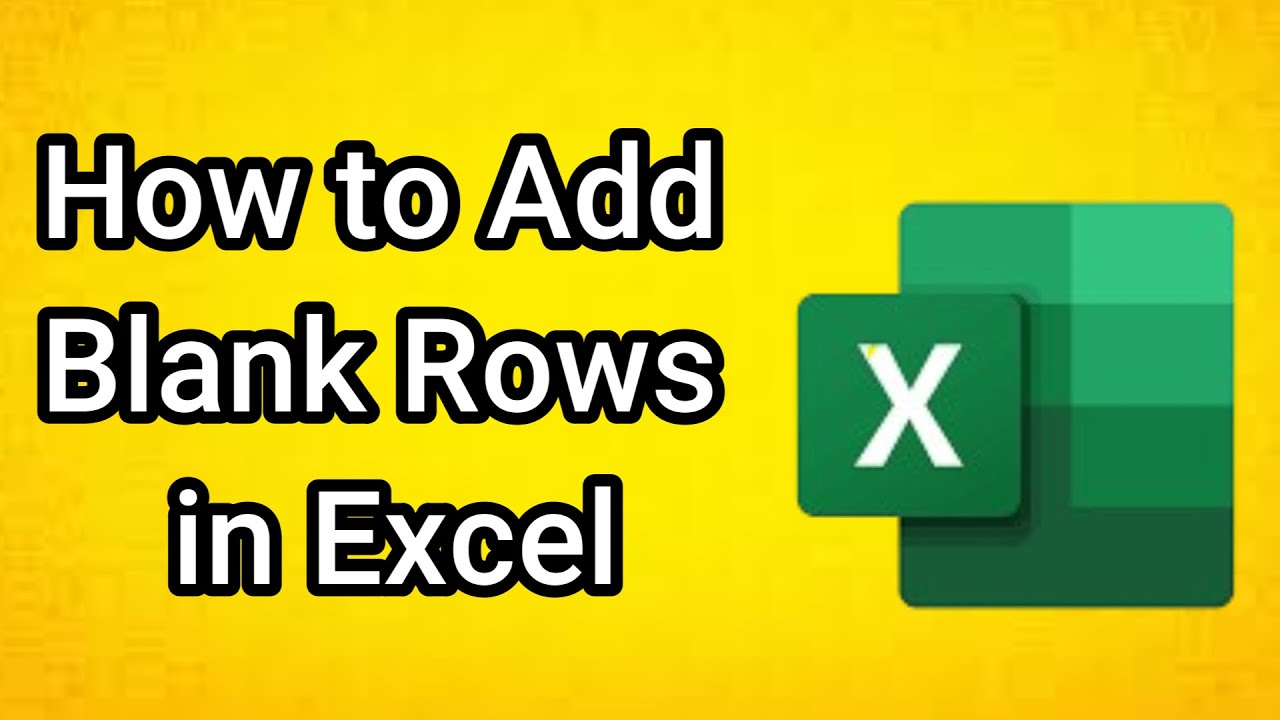 how-to-add-blank-rows-in-excel-full-guide-youtube