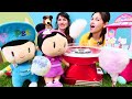 Çocuk videoları! Ümit ve Oyuncak Koca Ayı Ayşe'den pamuk şeker alıyor! Ayşe ve Ümit