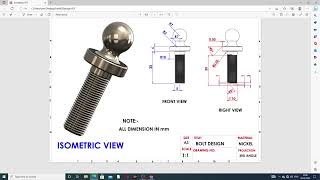 SOLIDWORKS PRACTICE TUTORIAL-23, NEW BOLT DESIGN
