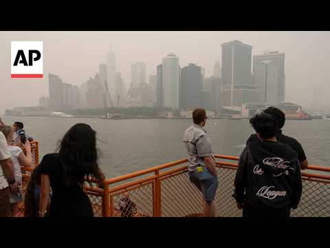 Wildfire smoke covers New York, Chicago and much of the US East Coast