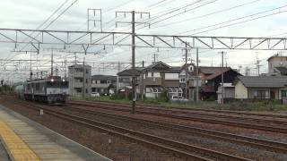 【HD】EF64-1046+EF64-1049 専用貨物列車(5875レ EF64広島更新重連)清洲駅