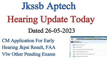 Jkp Si Court Hearing Today | Dated 26-05-2023 | Early Hearing For Jkp Si Result | Jkssb Pending Exam