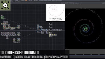 TouchDesigner Tutorial 11 - Parametric Equations: Logarithmic Spiral (CHOP