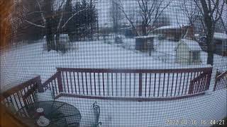 2022-01-16 Salem VA Snowstorm 8 hours in one minute