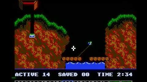 Lemmings (NES) taxing level 16 solution