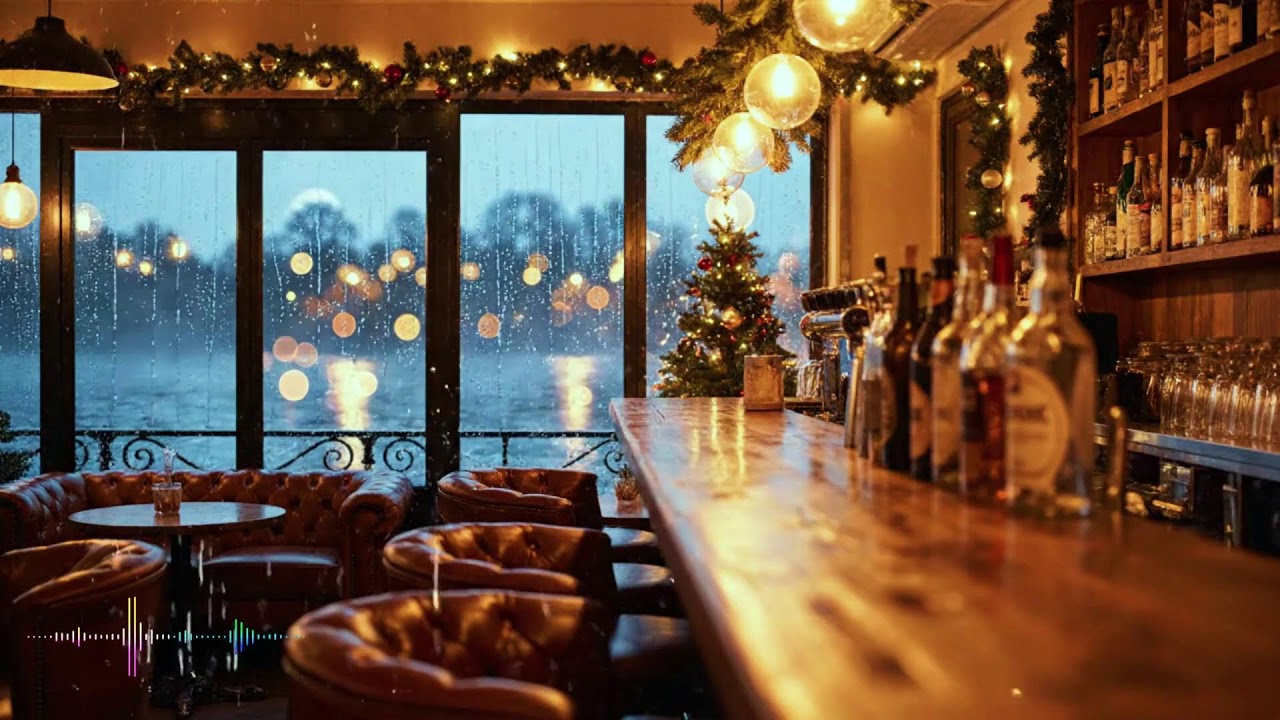 Relax Crackling Fireplace & Smooth Jazz Instrumental 🍂 Warm Jazz Music at Cozy Fall Coffee Shop Ambi