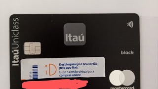 Unboxing como é o Cartão de crédito Itaú Unicless Black Mastercard ?