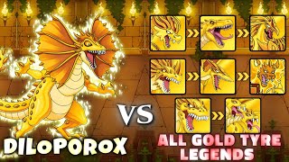 New Dynamon Diloporox vs All Gold Tyre Legendary Dynamons 🔥 Battle|| Dynamons World ||#dynamonsworld screenshot 1