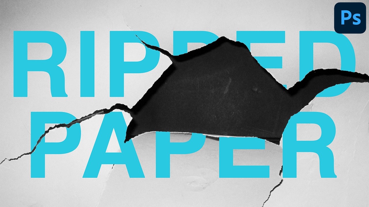 Text Rip Effect Ripped Paper Text Effect in Photoshop - YouTube