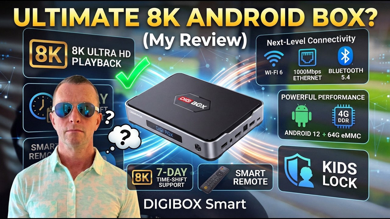 DIGIBOX D6 Max Review – 8K Android TV Box with Wi Fi 6 & 7 Day
