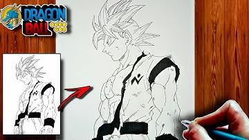 How to Draw Goku Ultra instinct, Side view | Dragon Ball | ドラゴンボール | Step-by-Step Tutorial