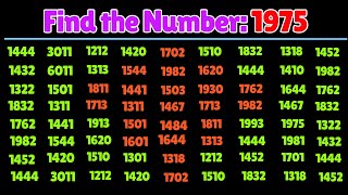 How Fast Can You Find the Number "1975". Test your eyes. Focus your mind. Number Challenge #iqtest screenshot 5