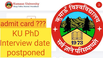 Kumaun university PhD interview postponed || #india #uttakhandi #phd #kumauni