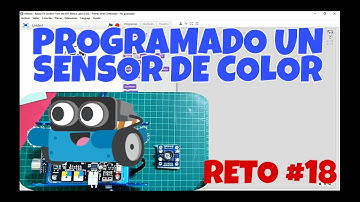 Reto 18 con mBot programando un sensor de color con el sensor de luminosidad integrado