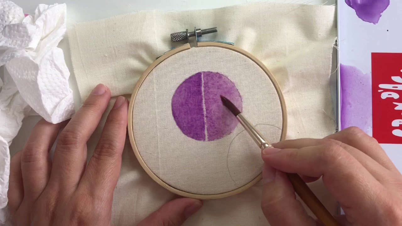 Lápis Aquarelável Em Tecido De Algodão Cru