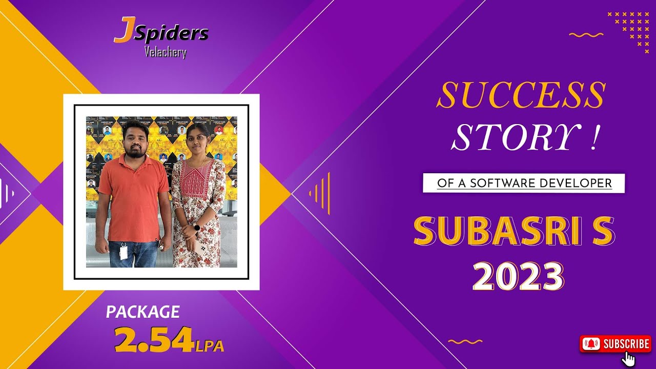 Success Story of a Java Developer by JSpiders | Velachery Chennai - YouTube