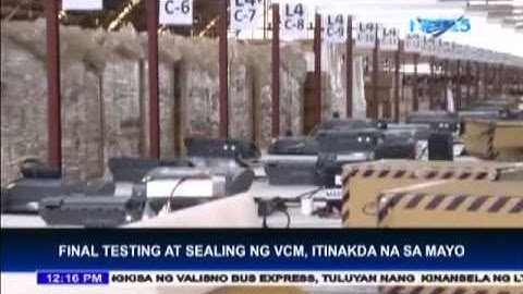 COMELEC sets final testing and sealing of vote counting machine